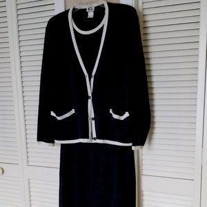 K&L Collection 2 pc Gray Sweater Suit PL
